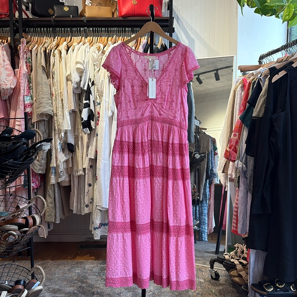 Pink LoveShackfancy maxi dress NWT
